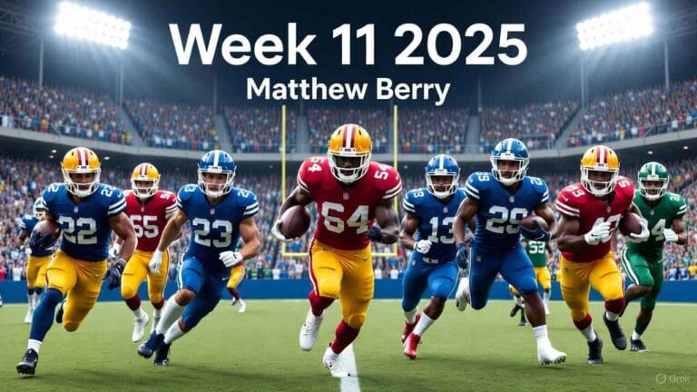 Matthew Berry Fantasy Football Week 11 2025 Rankings
