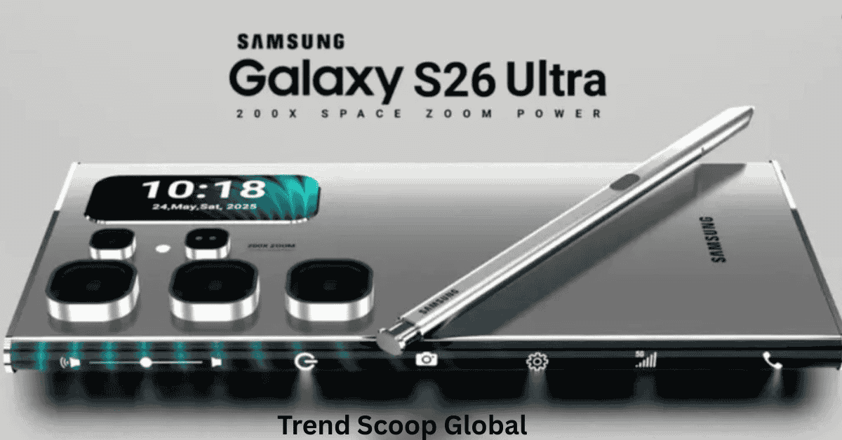Samsung Galaxy S26 Ultra leaked render showing camera and design upgrades