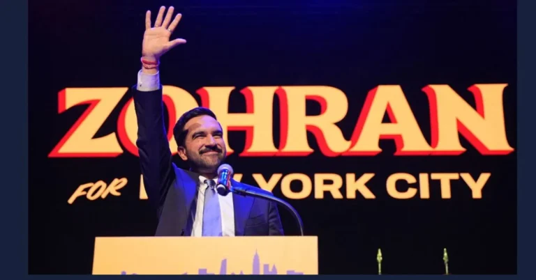 Zohran Mamdani speaking after winning NYC mayor election 2025