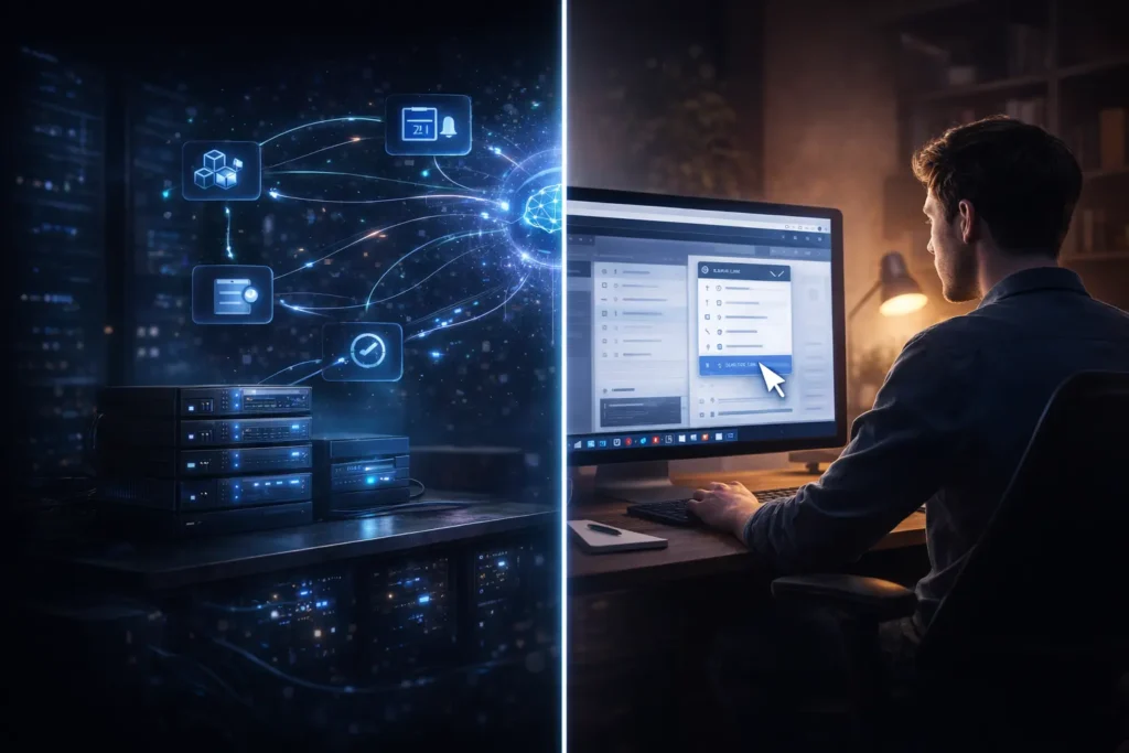 comparison of OpenClaw ambient automation system versus Claude AI task-based computer use execution workflow
